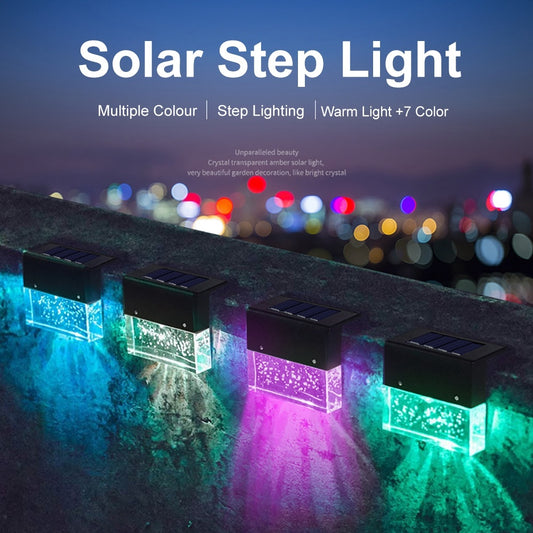 Solar™ Waterdichte Nieuwe RGB Led Licht Stap Hek Licht